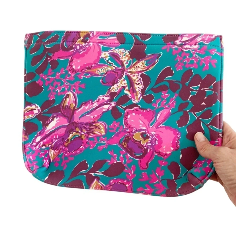 Lilly Pulitzer Blue Rhapsody Orchid You Not Swim Pouch Cosmetic Case